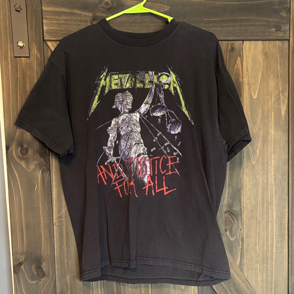 Metallica 'And Justice For All' Black Graphic Men's Tee